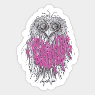 Freaked Out Funky Owl Sticker